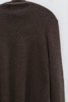 SWAYING 24 Autumn and Winter Cashmere Fake Two-piece Cardigan SW-SW24AW1T52-ZONG Brown SW-SW24AW1T52